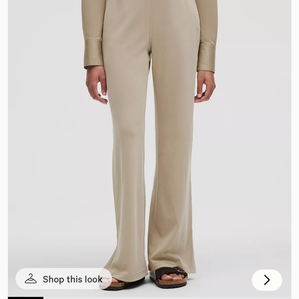 lululemon athletica Wide-Leg Pants in Light Cream